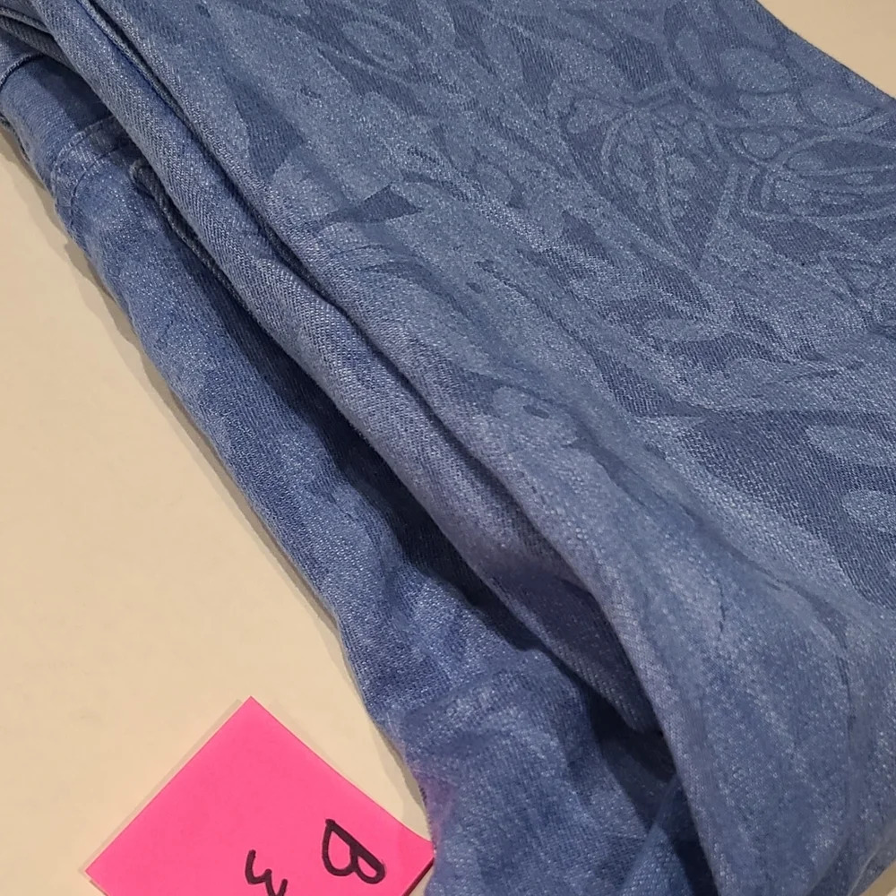 J.Crew Toothpick women's blue jeans size.26 leaf prints ankle (27 in inseam) - Picture 3 of 10